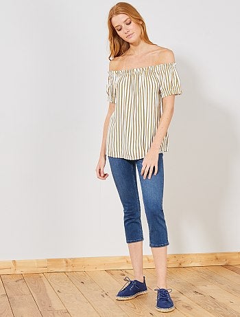 Blusa con escote 'bardot' - Kiabi