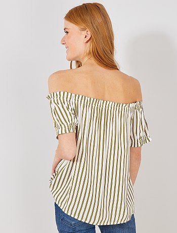 Blusa con escote 'bardot' - Kiabi