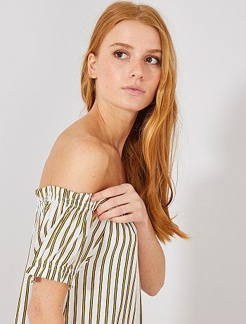 Blusa con escote 'bardot' - Kiabi