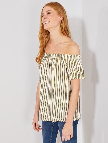 Blusa con escote 'bardot' - Kiabi