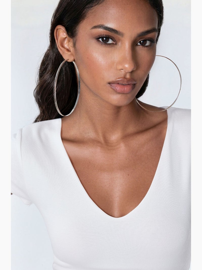 Blusa con escote en v de mezcla de modal y algodón busem Blanco - Kiabi