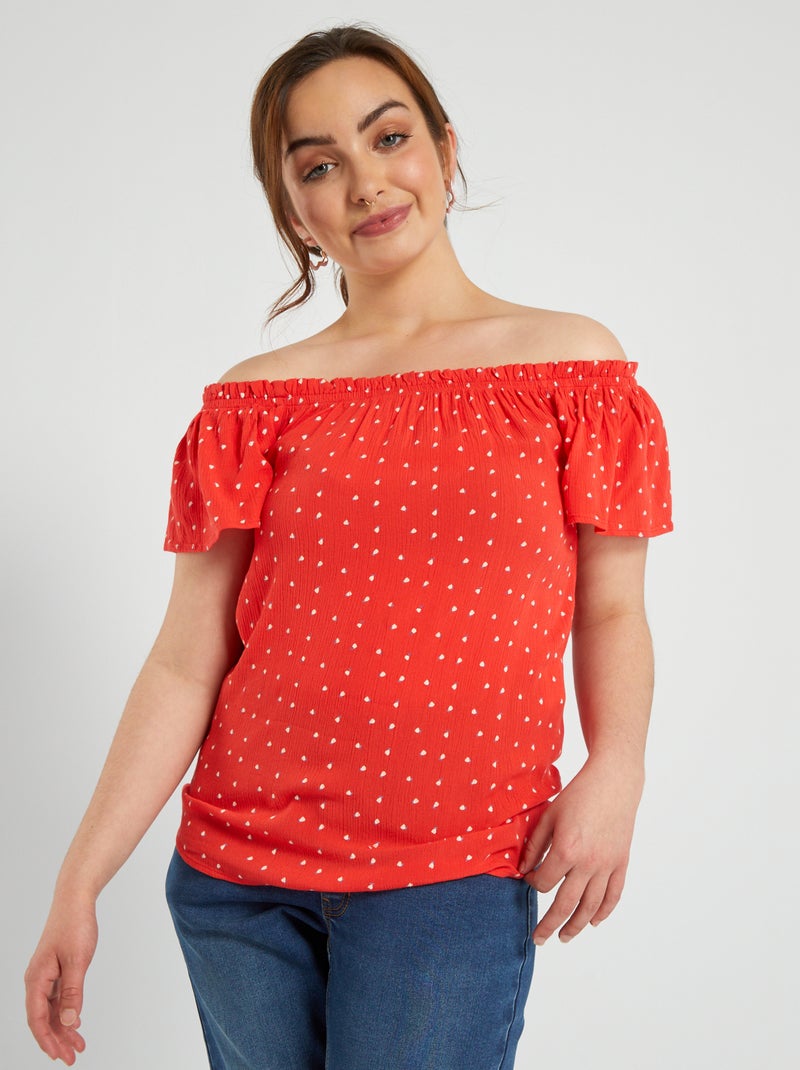 Blusa con estampado - So Easy ROJO - Kiabi