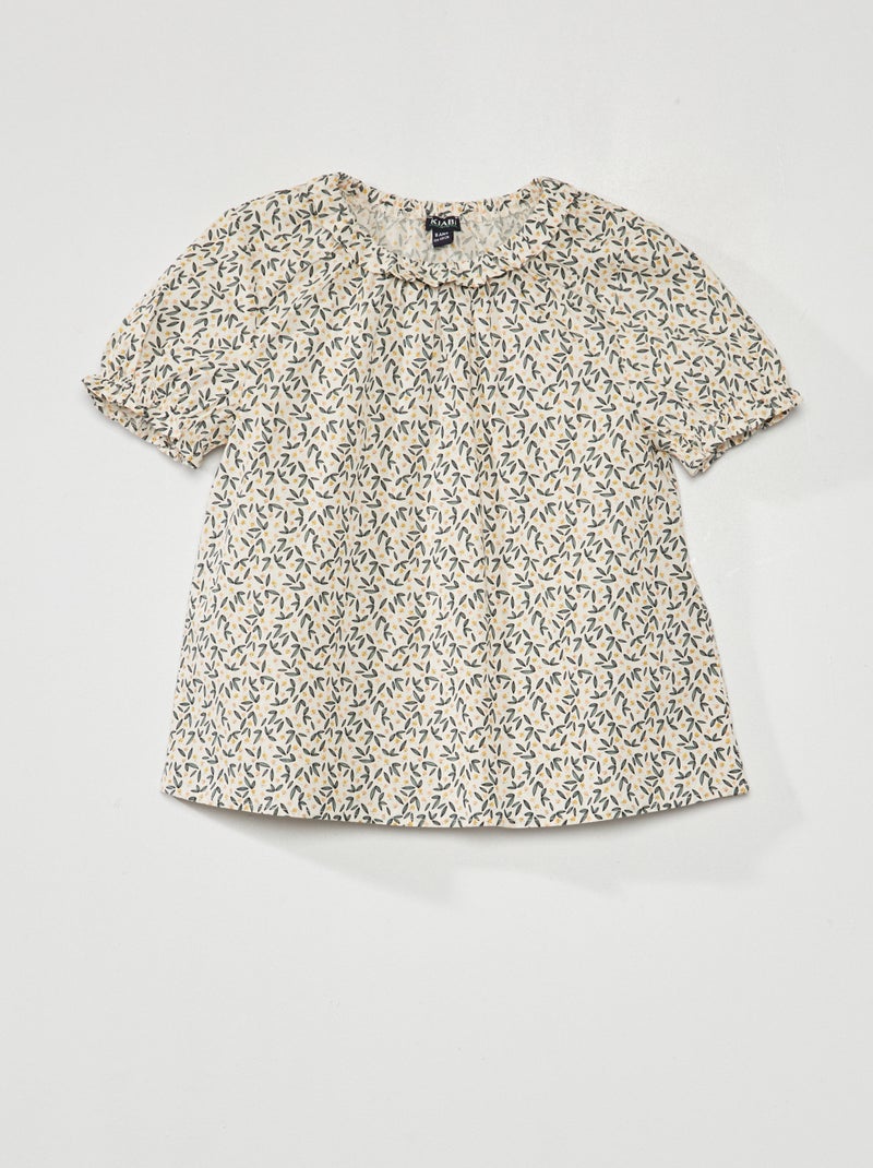 Blusa con estampado BLANCO - Kiabi