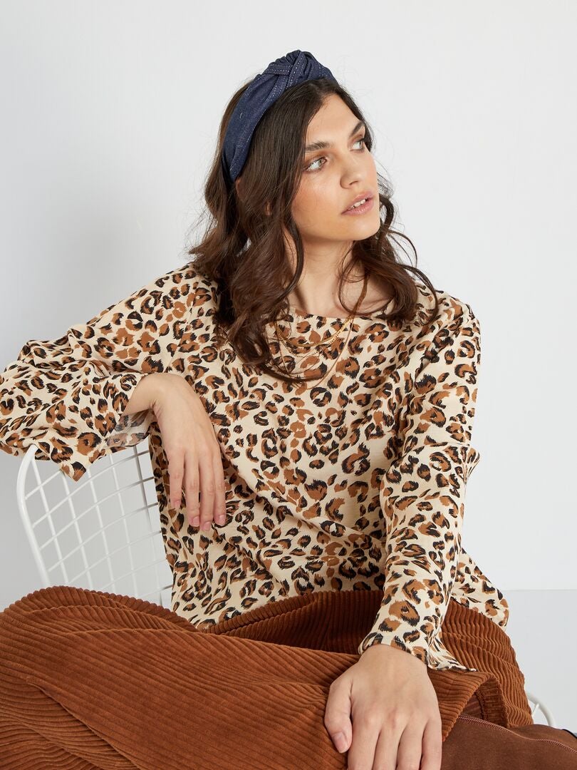 Blusa con estampado de leopardo 'JCD' leopardo - Kiabi