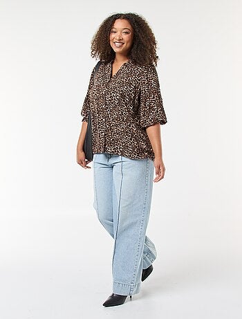 Blusa con estampado de leopardo 'Only Carmakoma'