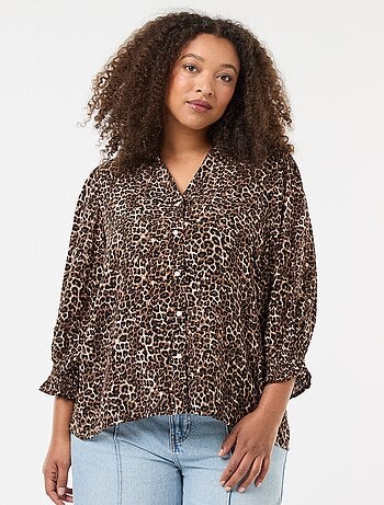Blusa con estampado de leopardo 'Only Carmakoma'