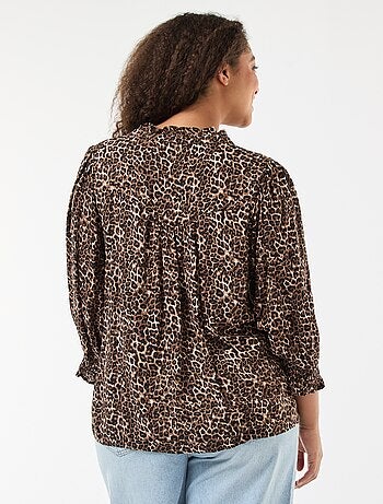 Blusa con estampado de leopardo 'Only Carmakoma'