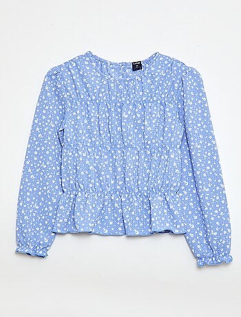 Blusa con estampado en punto crepé