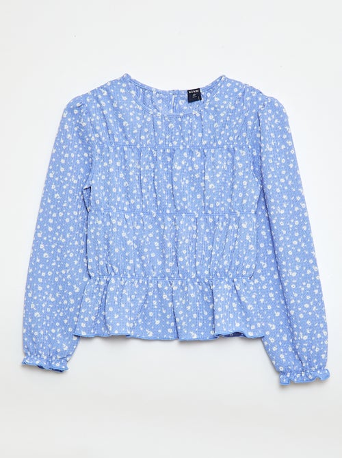 Blusa con estampado en punto crepé - Kiabi