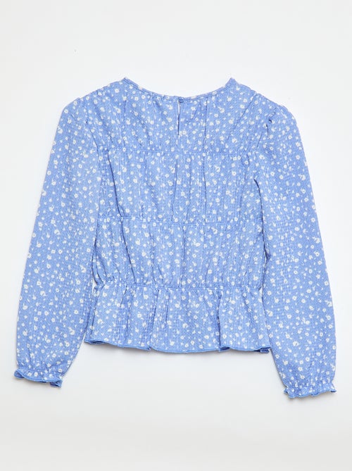 Blusa con estampado en punto crepé - Kiabi