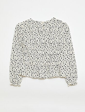 Blusa con estampado en punto crepé