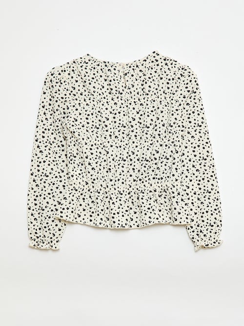 Blusa con estampado en punto crepé - Kiabi