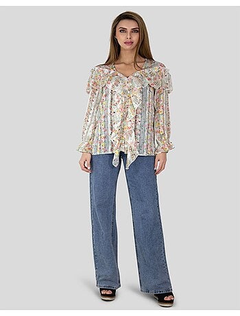 blusa con estampado floral Kebello