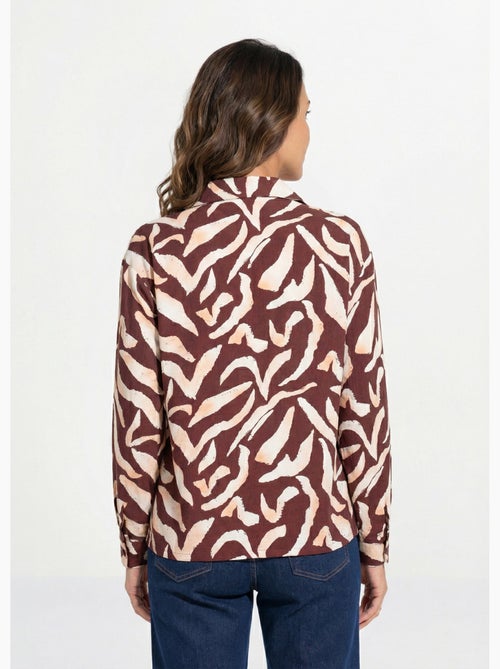 Blusa con estampado gráfico y cuello sastre - AFIBEL - Kiabi