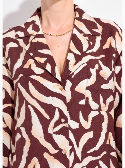Blusa con estampado gráfico y cuello sastre - AFIBEL - Kiabi
