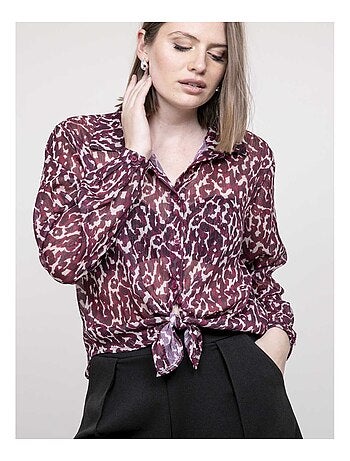 Blusa con estampado leopardo ONESINE