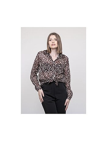 Blusa con estampado leopardo ONESINE