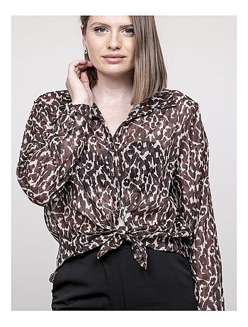 Blusa con estampado leopardo ONESINE