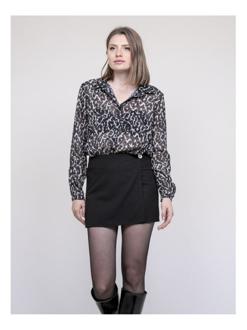 Blusa con estampado leopardo ONESINE - Kiabi Blusa con estampado leopardo ONESINE - Kiabi