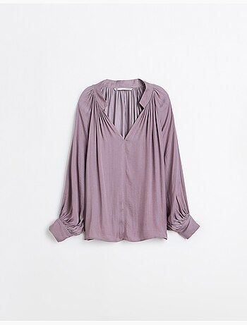 Blusa con fundas tipo globo, mo fashion