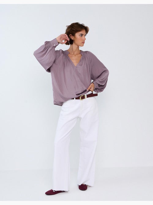 Blusa con fundas tipo globo, mo fashion - Kiabi Blusa con fundas tipo globo, mo fashion - Kiabi