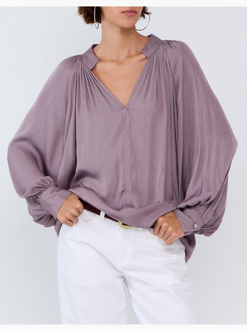 Blusa con fundas tipo globo, mo fashion - Kiabi Blusa con fundas tipo globo, mo fashion - Kiabi