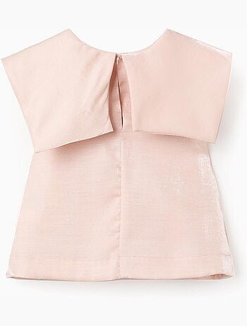 Blusa con Lazo, Elegante, Rosa