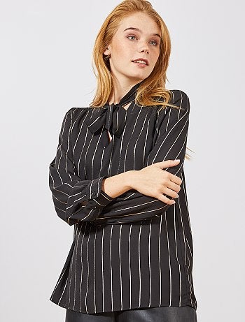 Blusa con lazo en el cuello - Kiabi