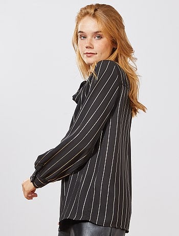 Blusa con lazo en el cuello - Kiabi