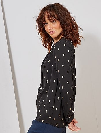 Blusa con lazo en el cuello - Kiabi