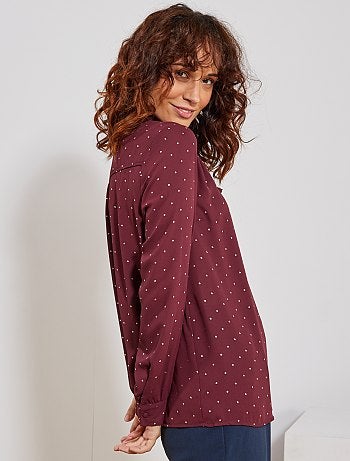 Blusa con lazo en el cuello - Kiabi