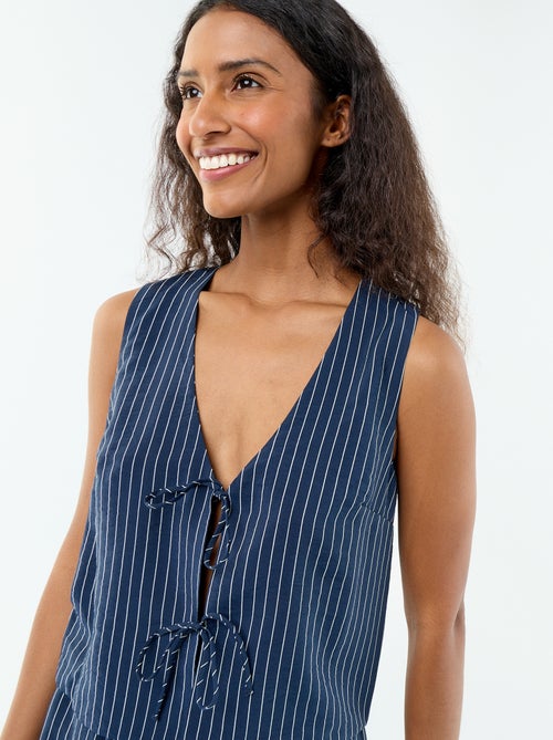 Blusa con lazos - Kiabi