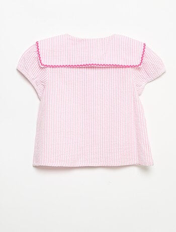 Blusa con lazos de manga corta