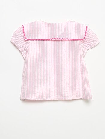 Blusa con lazos de manga corta