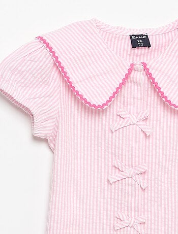 Blusa con lazos de manga corta