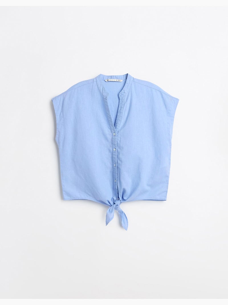 Blusa con lino, MO Fashion Azul - Kiabi