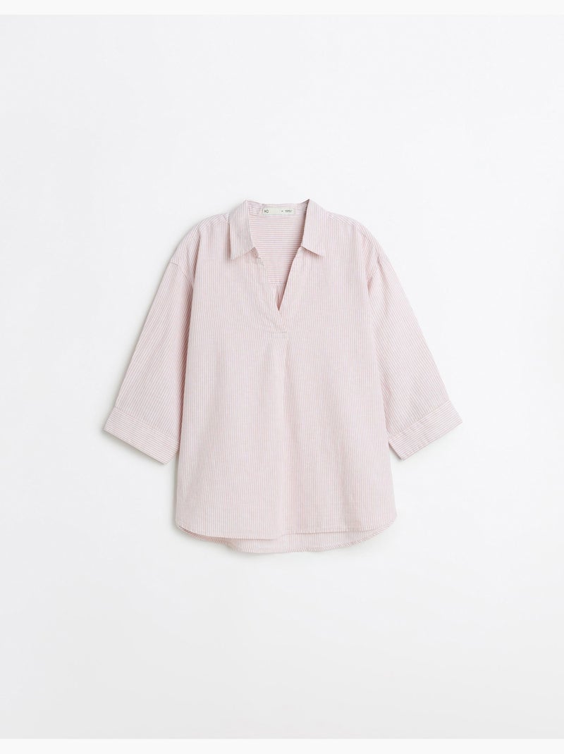 Blusa con lino, MO Fashion Rosa - Kiabi