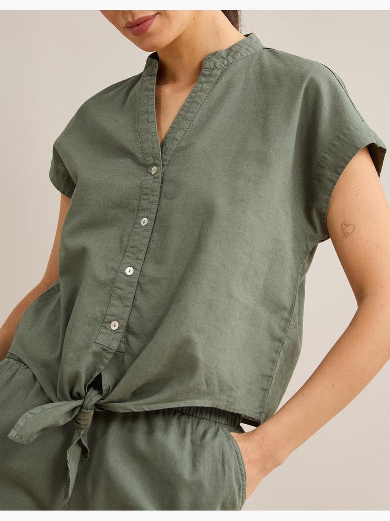 Blusa con lino, MO Fashion Verde - Kiabi