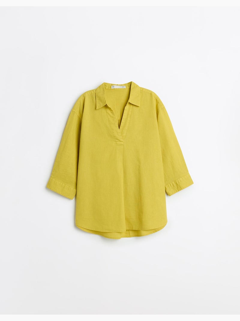 Blusa con lino, MO Fashion Verde - Kiabi