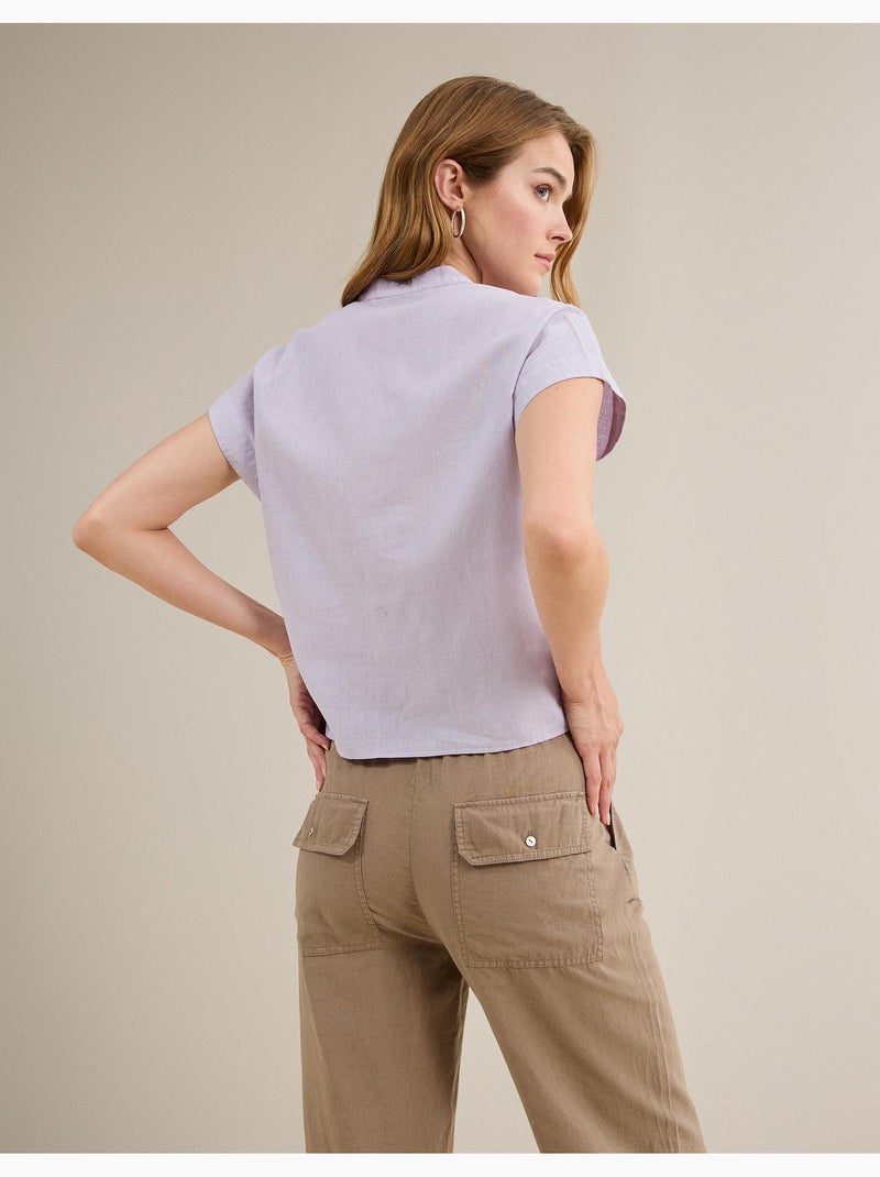 Blusa con lino, MO Fashion Violeta - Kiabi