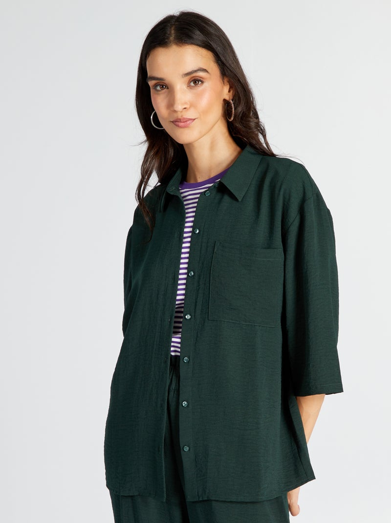 Blusa con manga ancha 3/4 'JDY' VERDE - Kiabi