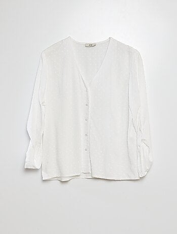 Blusa con manga remangable de plumeti 'JDY'
