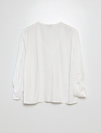 Blusa con manga remangable de plumeti 'JDY'