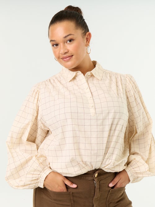Blusa con mangas abullonadas - Kiabi