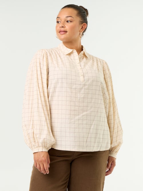 Blusa con mangas abullonadas - Kiabi