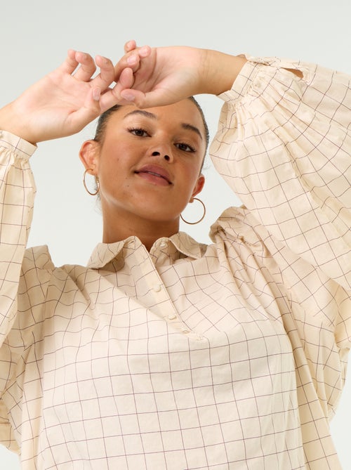 Blusa con mangas abullonadas - Kiabi