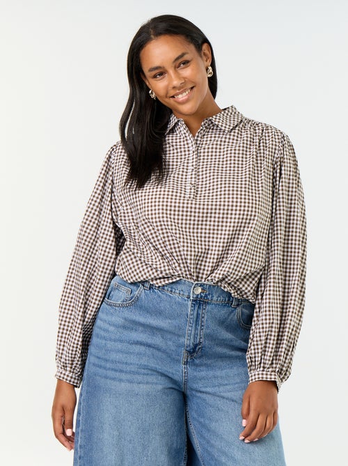 Blusa con mangas abullonadas - Kiabi