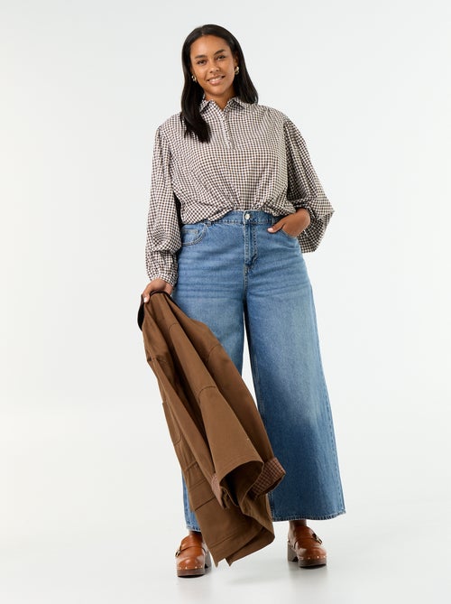Blusa con mangas abullonadas - Kiabi