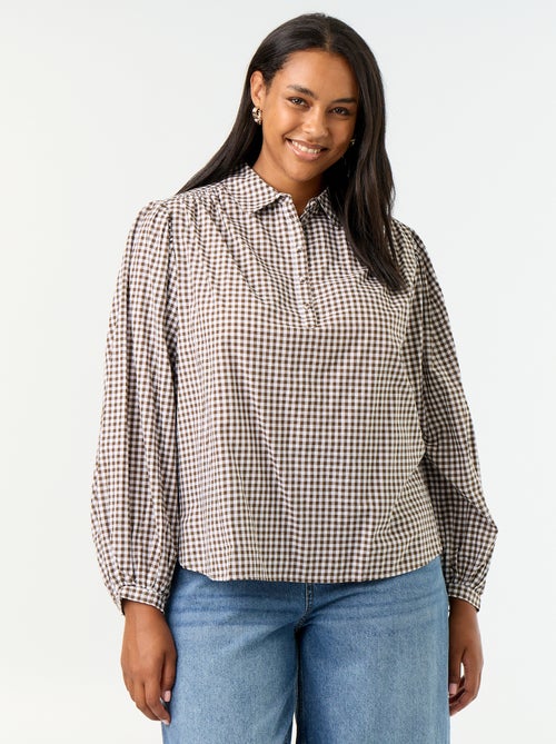 Blusa con mangas abullonadas - Kiabi