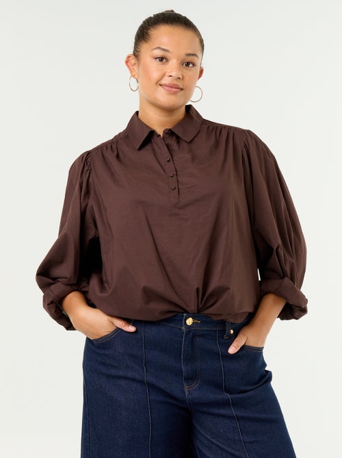 Blusa con mangas abullonadas - Kiabi